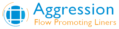 Aggression Flow Promoting Liners Textual Logo