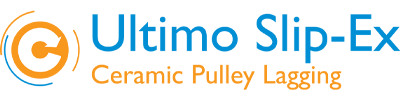 Tega Ultimo Slip-Ex Ceramic Pulley Lagging Textual Logo
